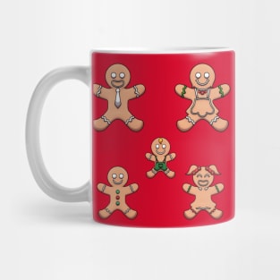 Gingerbread Family Cartoon Mug